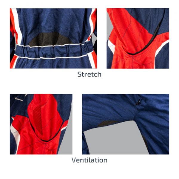 Speed Overall Hobby | DETROIT HS-3 | schwarz,weiß-rot | Gr. 3XL